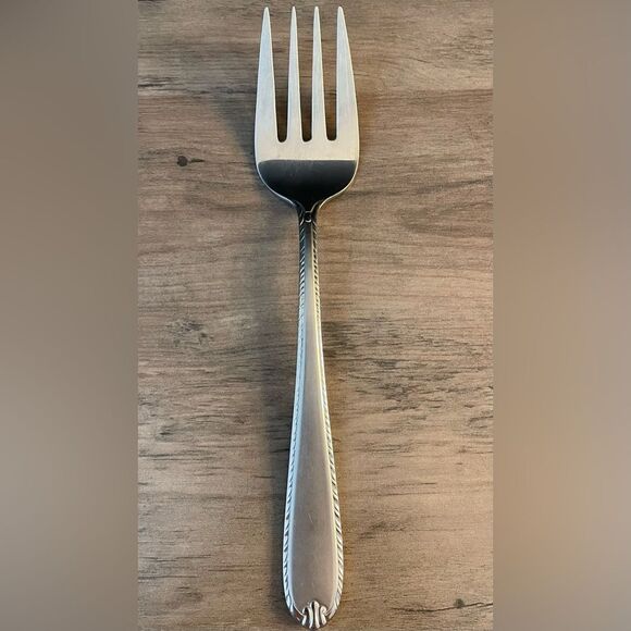 Hampton Silversmiths Stainless RACHELLE FROST Large Cold Meat SERVING FORK - Picture 1 of 7